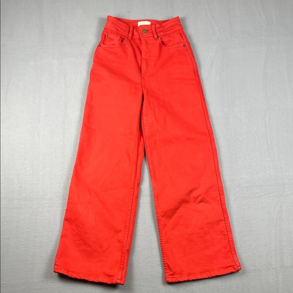 Sezane Le Crop wide leg in red
Size: 32 (0 or xxs)